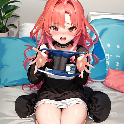 脱ぎたてパンティーのクロッチを見せてくる