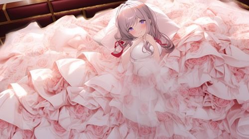 サンプル画像5:ウエディングドレス美少女セット8ベッドイン(Dresscco) [d_276874]