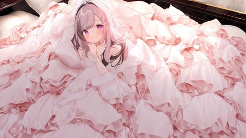 サンプル画像6:ウエディングドレス美少女セット8ベッドイン(Dresscco) [d_276874]