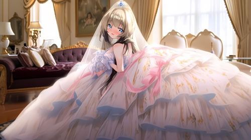 ウエディングドレス美少女セット9 ドレス気持ちいぃのサンプル画像 6