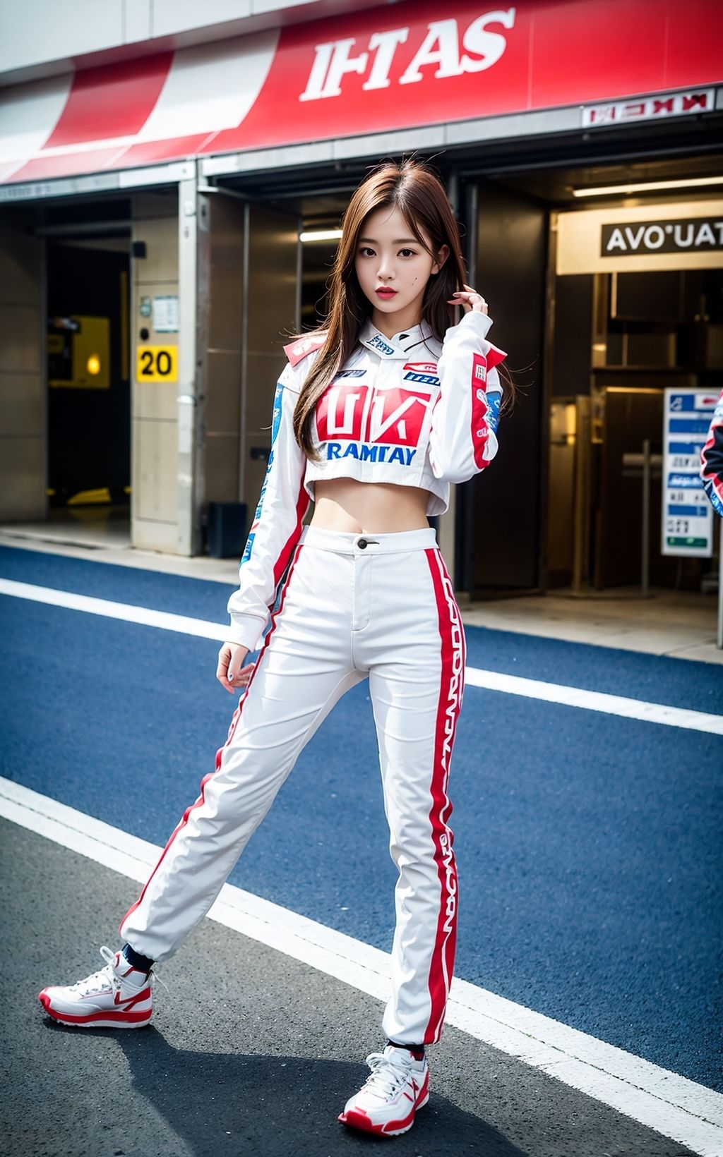 サンプル画像3:美しき走り姫たち – カーレーサーと美女の融合［AI美人写真集］(AI世界出版社) [d_276939]