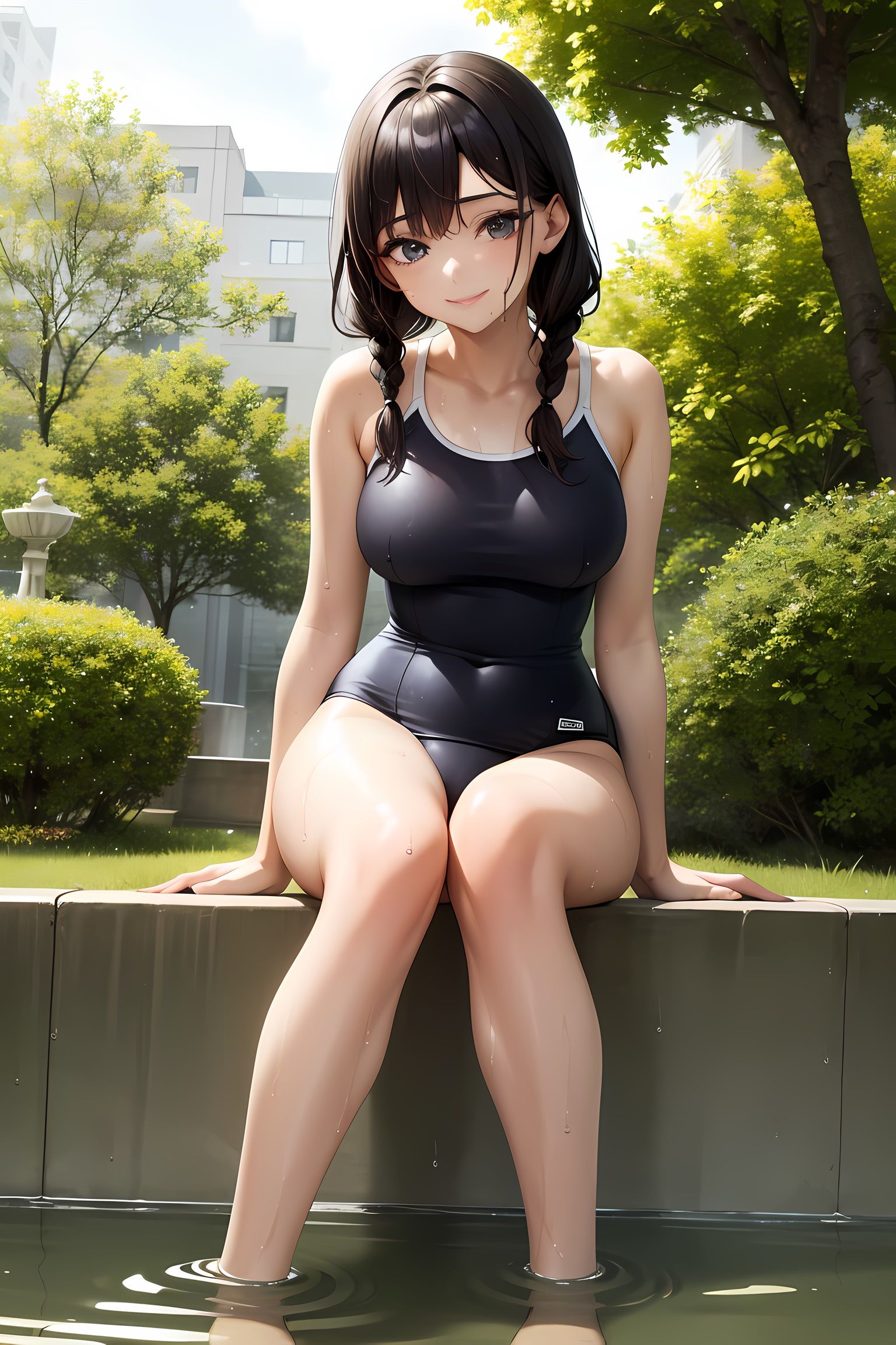 サンプル画像2:スク水J〇イラスト集(エロAIいらすとや) [d_277066]