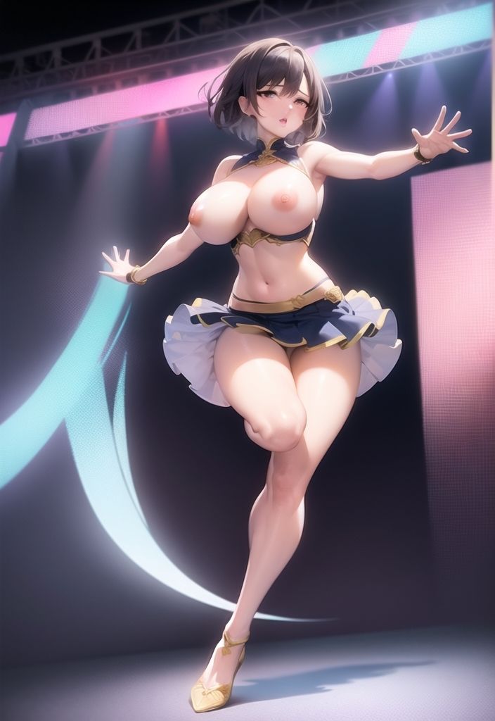 サンプル画像3:人気を勝ち取るためにステージで脱いでしまうアイドル(Q堂) [d_277488]