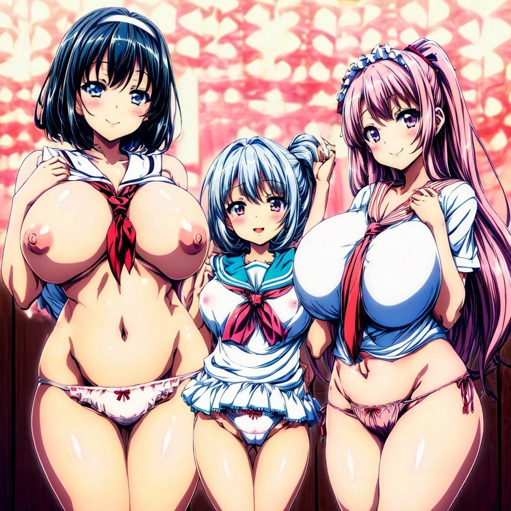 エッチな制服で誘惑してくる美少女ハーレムAIイラスト集※アニメのサンプル画像 6