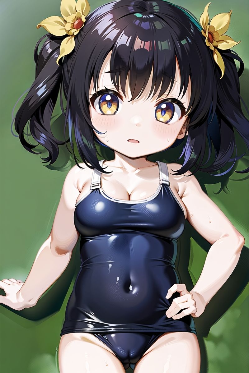 ムチムチぷにぷに少女！〇リ巨乳スク水着の食い込み見ながら生ハメ！！