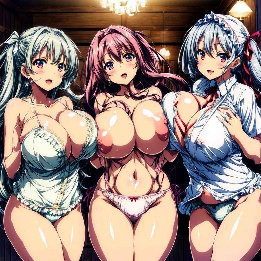 サンプル画像1:フリルが可愛い制服美少女ハーレムAIイラスト集※アニメ(AIイラスト冒険者) [d_277780]