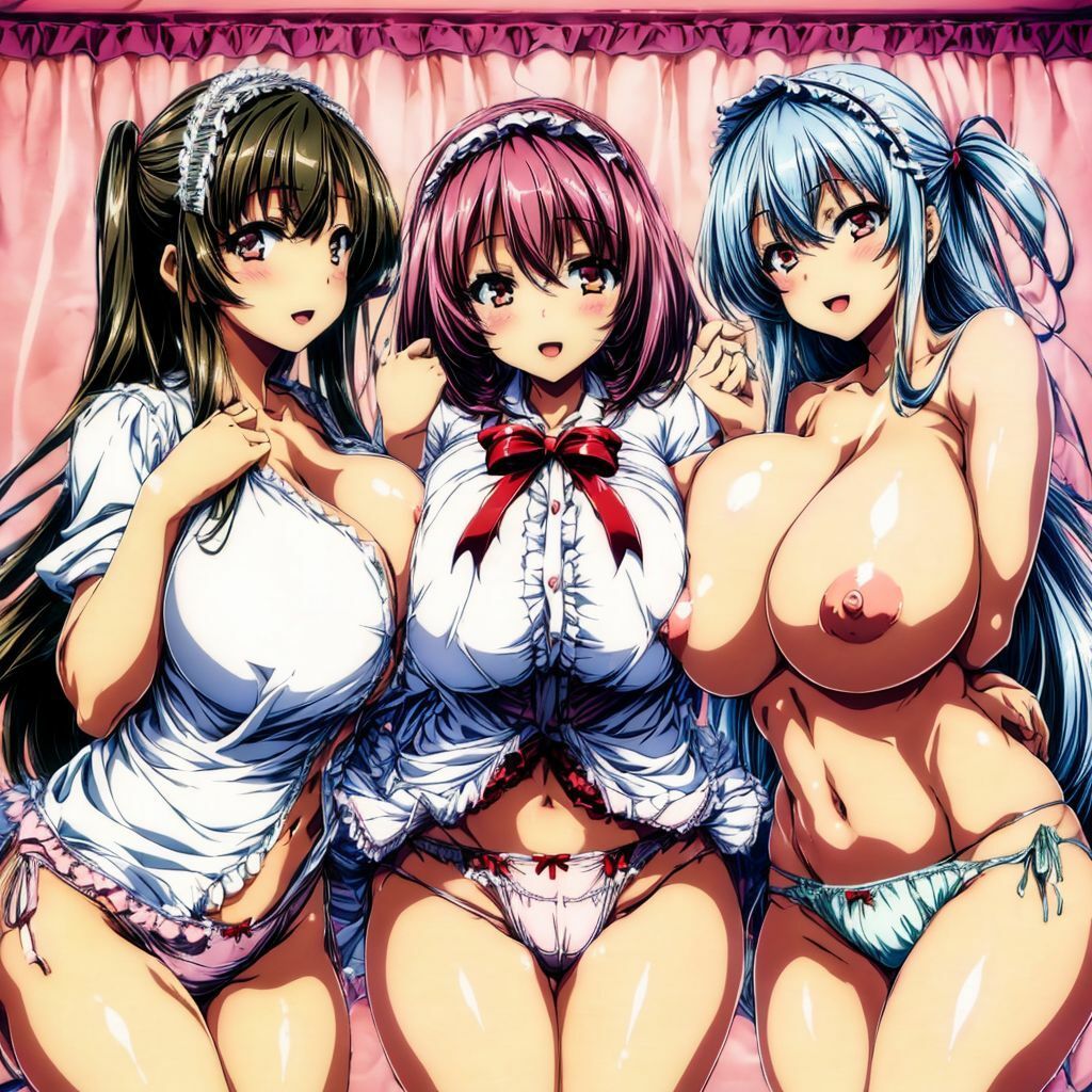 サンプル画像2:フリルが可愛い制服美少女ハーレムAIイラスト集※アニメ(AIイラスト冒険者) [d_277780]