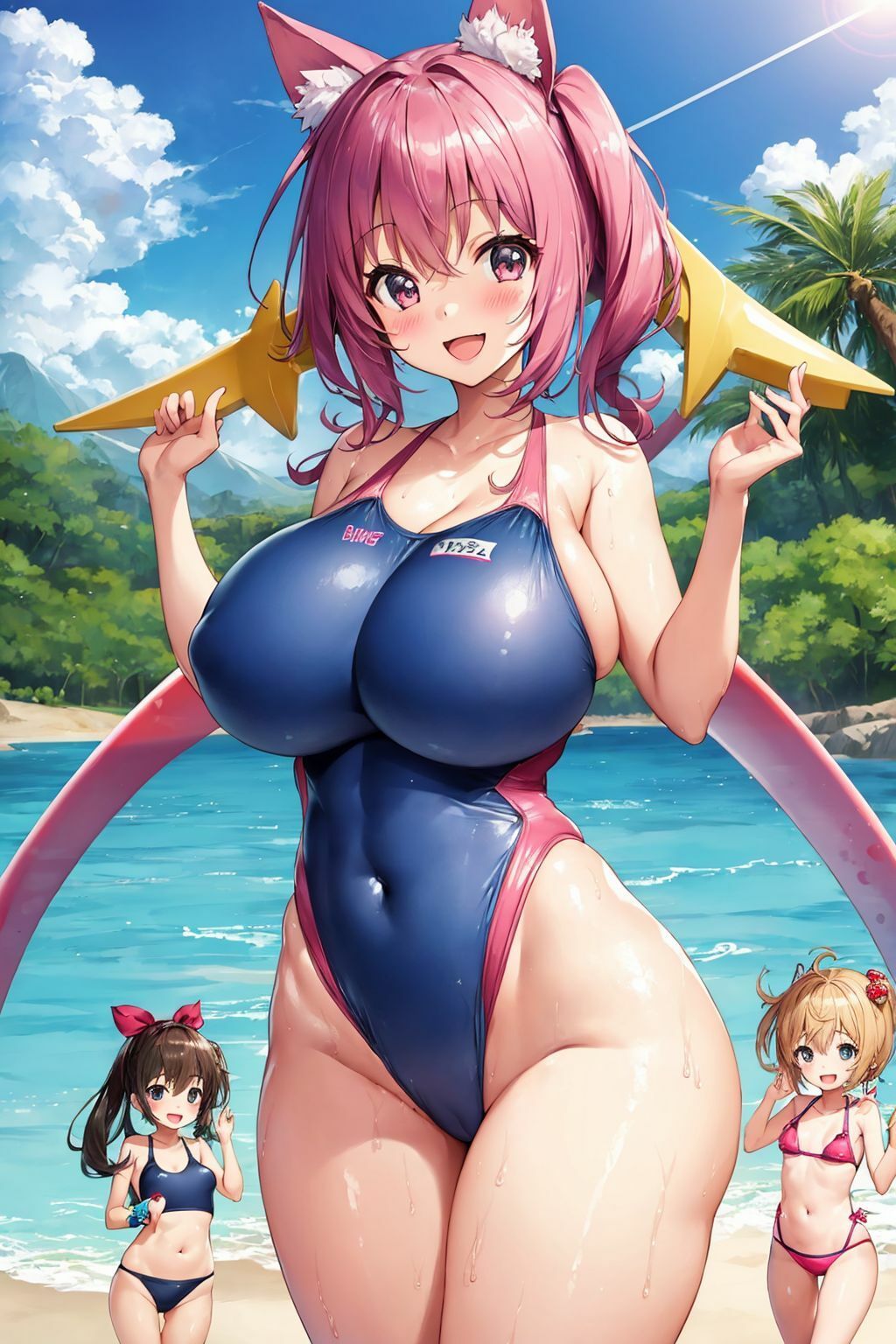 サンプル画像1:きわどい水着美少女AIイラスト集※アニメ(AIイラスト冒険者) [d_278158]