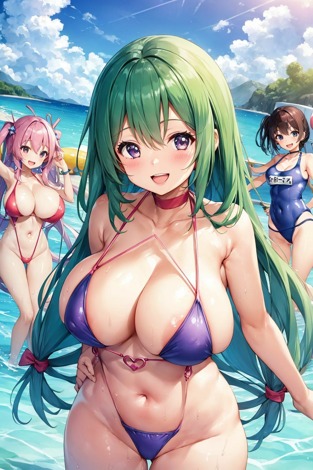 サンプル画像5:きわどい水着美少女AIイラスト集※アニメ(AIイラスト冒険者) [d_278158]