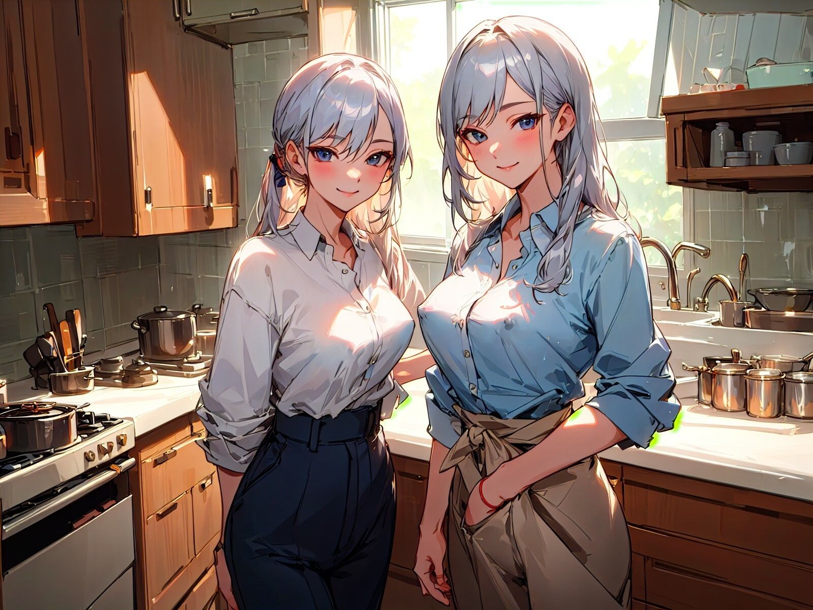 サンプル画像2:幼馴染母娘と温泉旅行(ヤドリギ  AIイラスト) [d_278357]