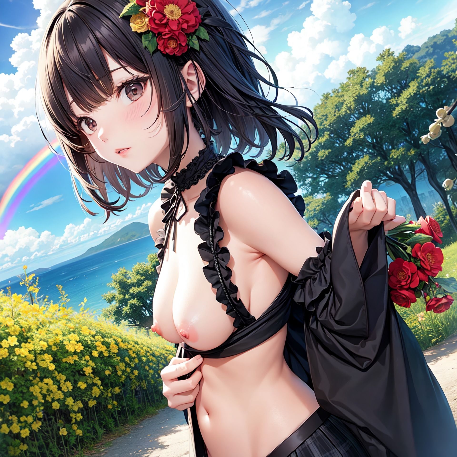 【AI作品】和風ゴスロリっ娘
