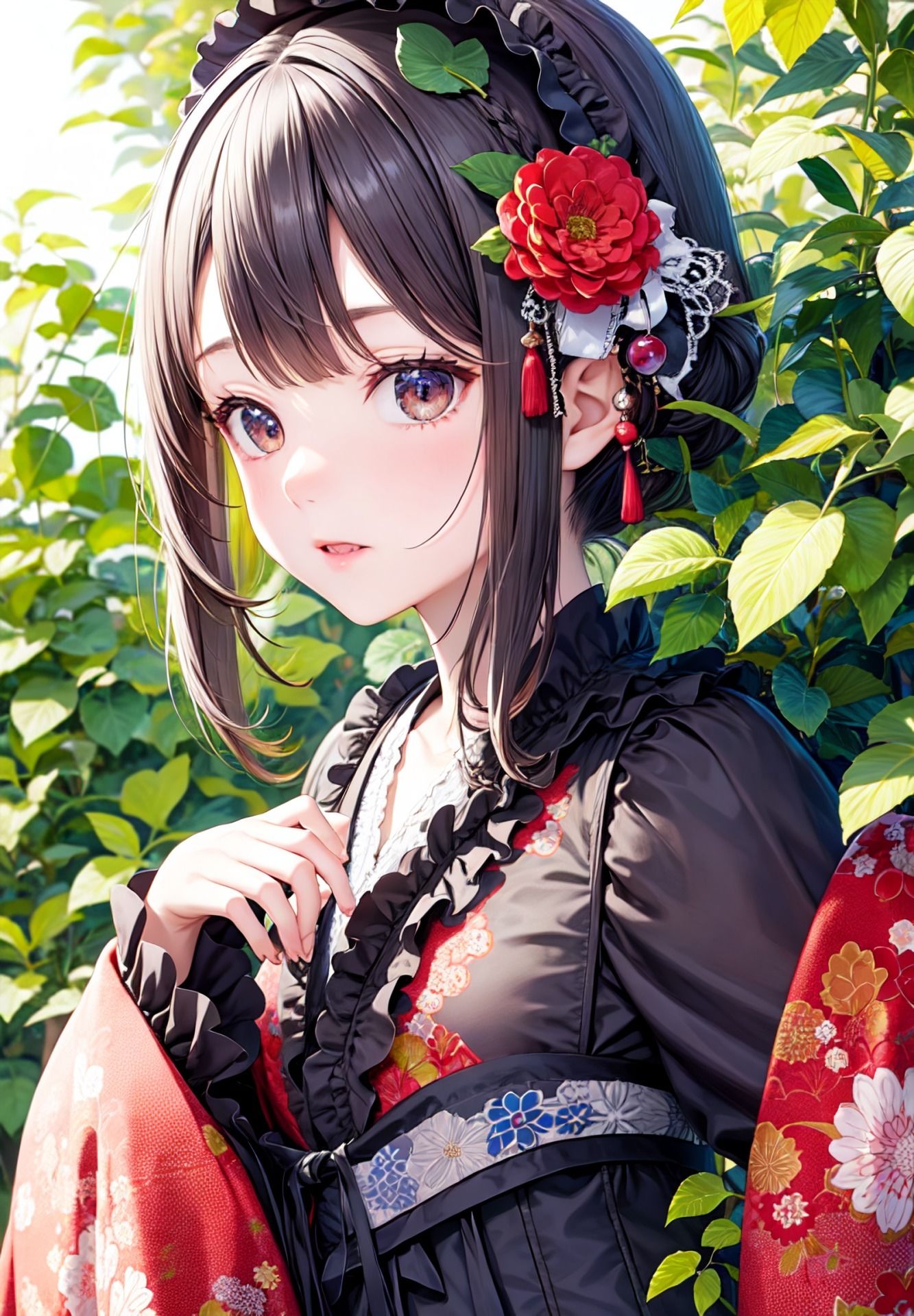 【AI作品】和風ゴスロリっ娘