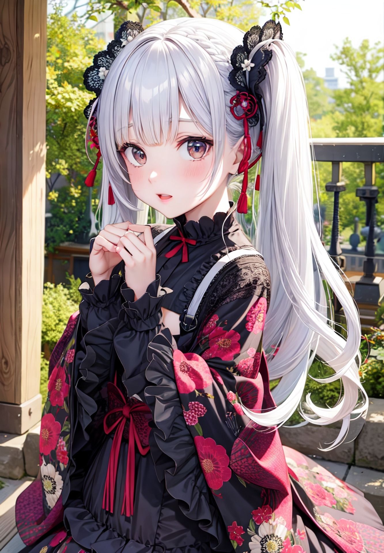 【AI作品】和風ゴスロリっ娘