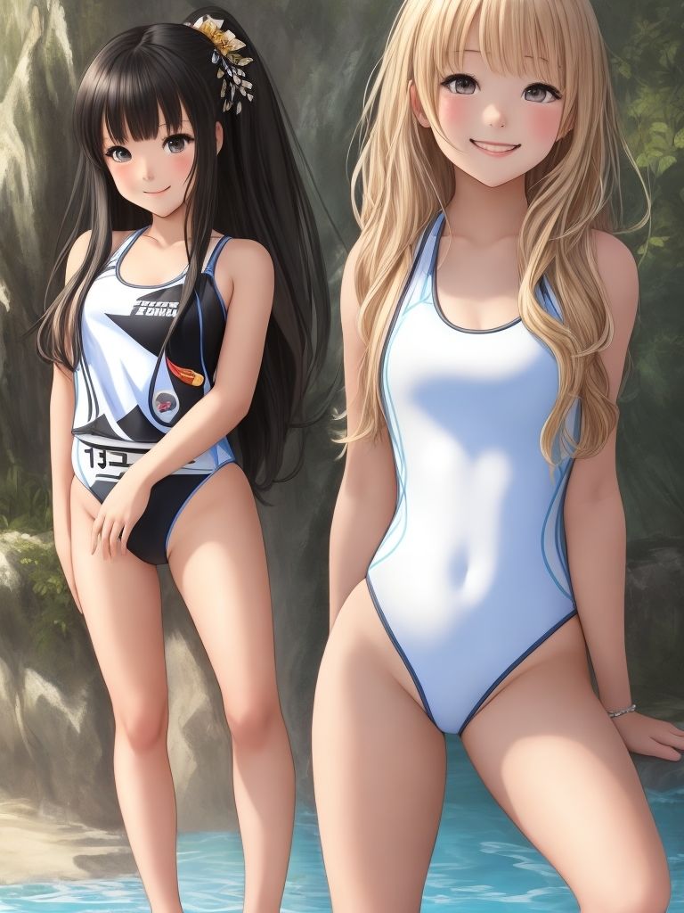 サンプル画像1:AI水着少女イラスト集(ロートカイザー) [d_278559]