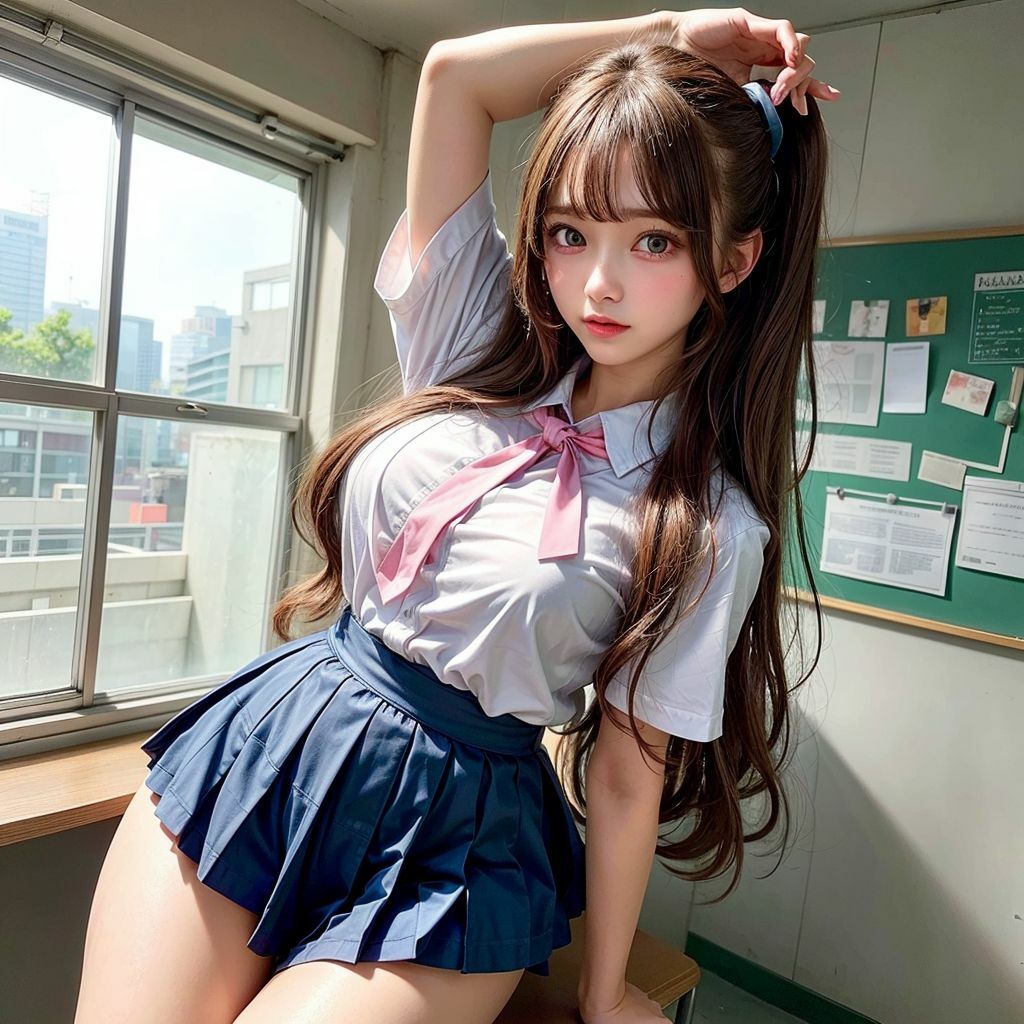 サンプル画像1:【巨乳Fカップ】学校一可愛い先輩がヤラせてくれた(きゃんでぃー) [d_278698]