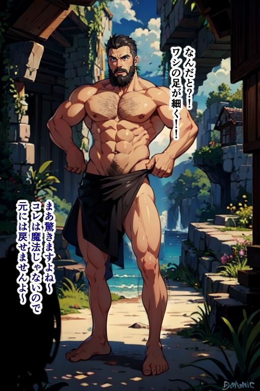 サンプル画像2:山賊の頭が女体化させられ受付嬢に、さらに娼婦にさせられる(TSF作品_yny) [d_279178]