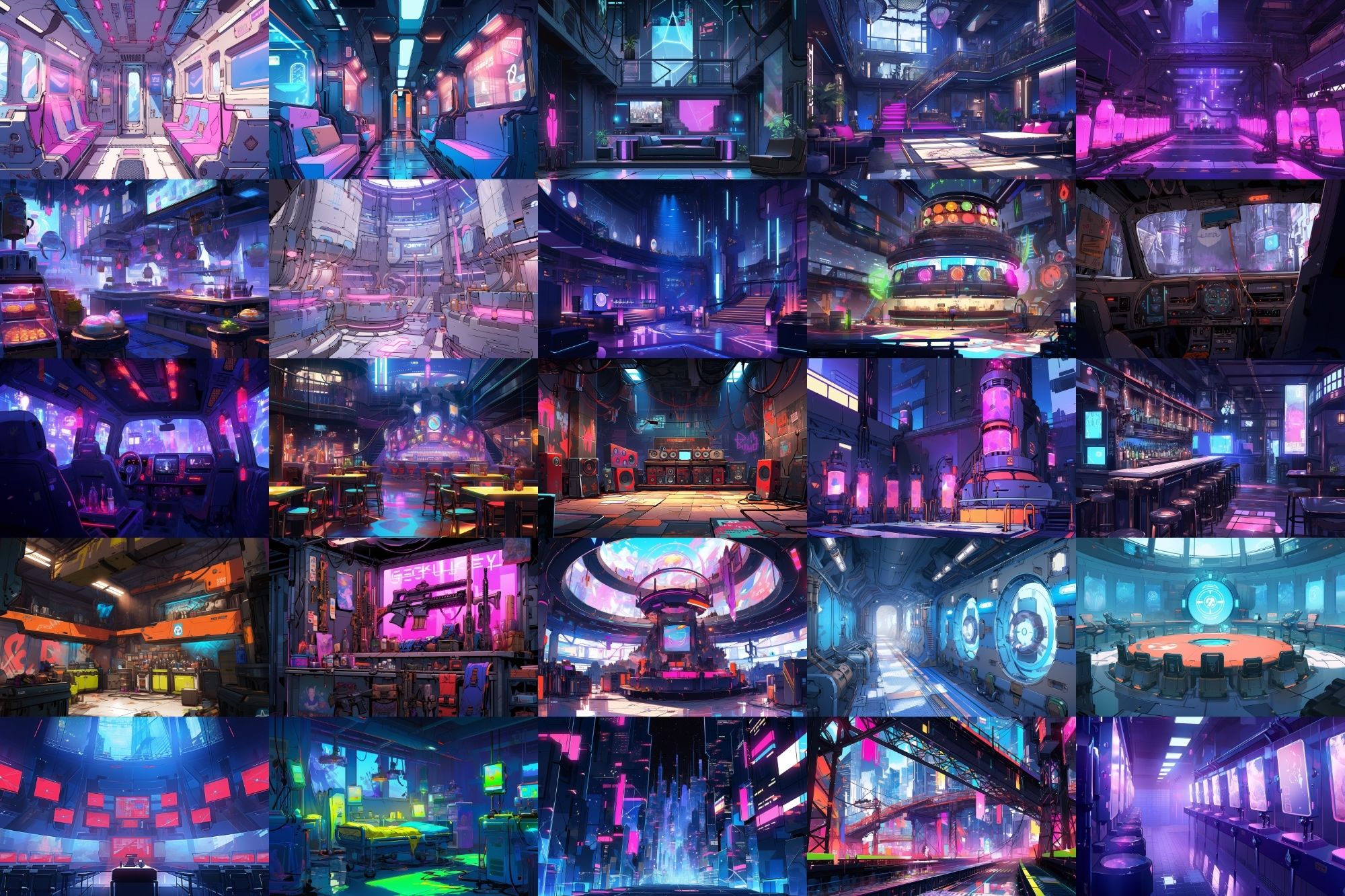 サンプル画像2:【繊細芸術的サイバーパンク背景】著作権フリーの高解像度画像（100枚）(Game Material Store) [d_279620]