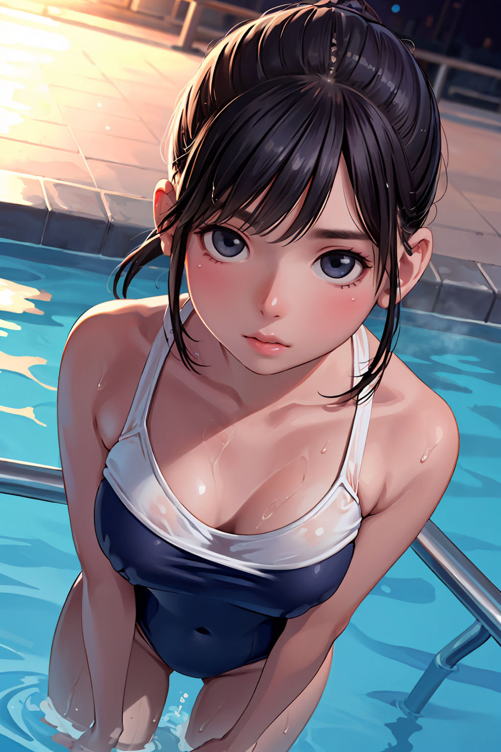 サンプル画像2:夏だ！プールに行こう！水着エチエチJ◯(えーあいきゅーたー) [d_279727]