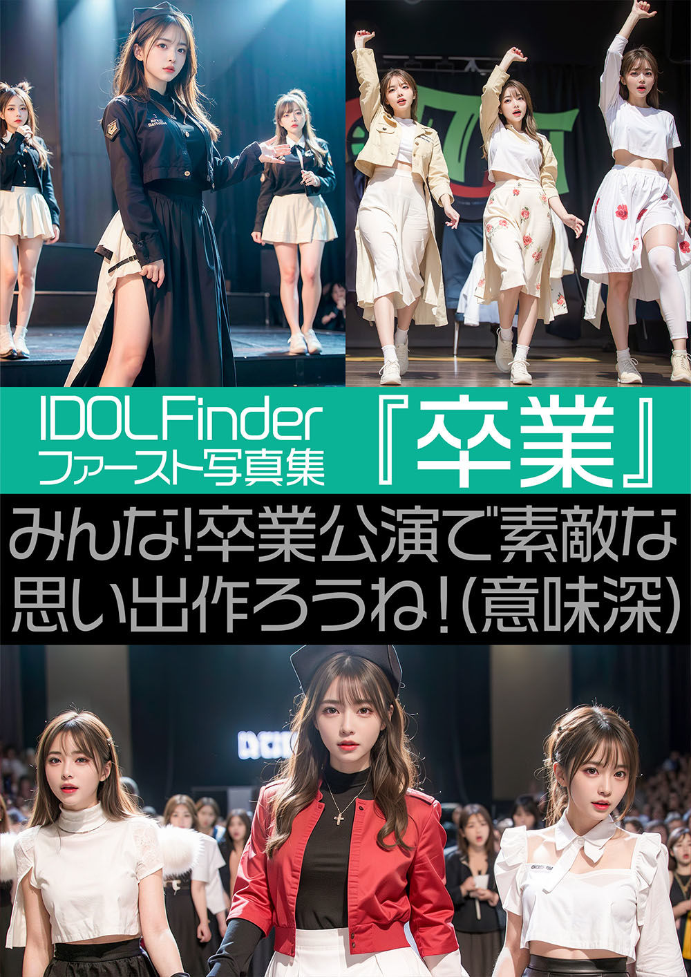 サンプル画像1:IDOL Finder ファースト写真集『卒業』みんな！卒業公演で素敵な思い出作ろうね！（意味深）(エミノツカサ) [d_279826]