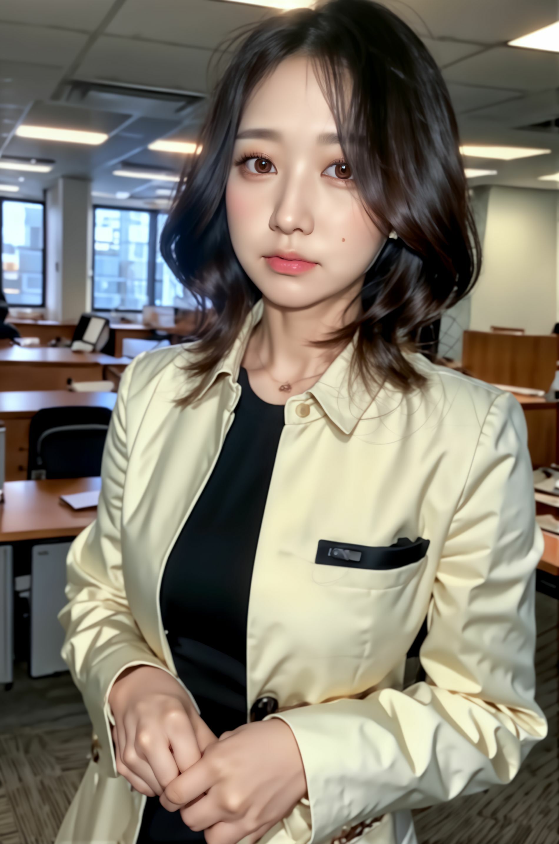 サンプル画像5:『オフィスで見せない女上司の夜の顔』妄想AI美女イラスト集vol.5 オフィスラブ OL 満載(妄想AIグラビア出版) [d_280133]