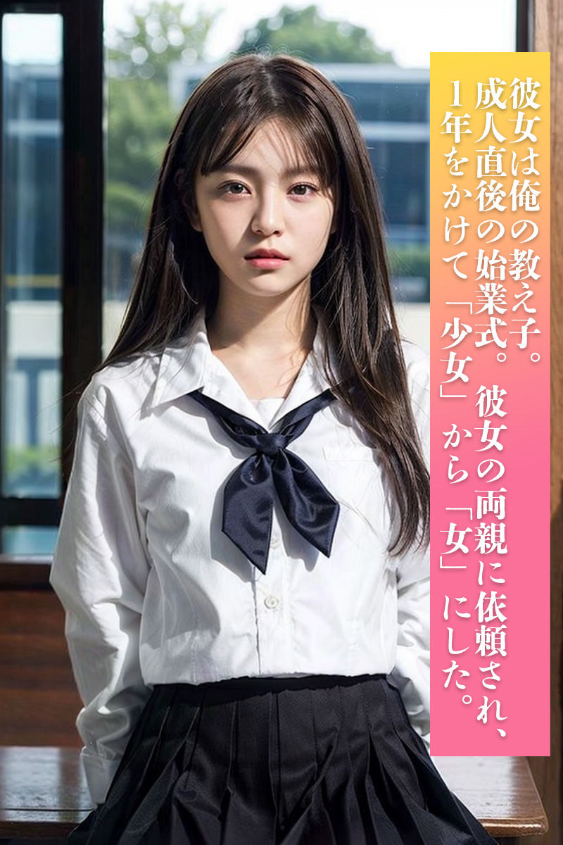 サンプル画像1:成人直後に女子校生を少女から女に変えるまでの種付け性長記:植山みな(背中) [d_280302]