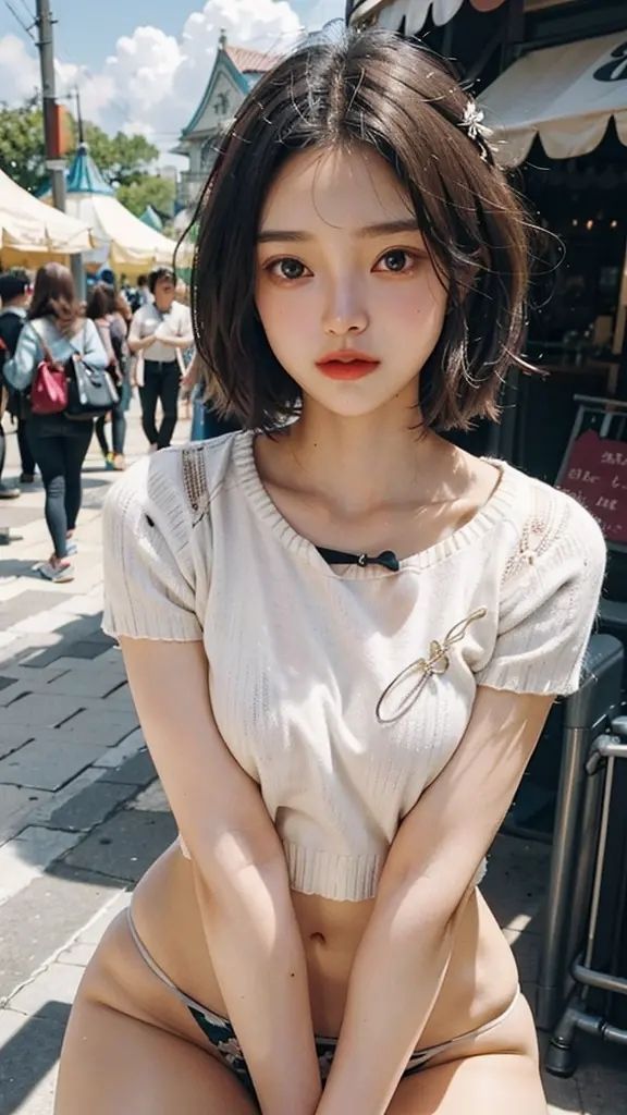 サンプル画像1:AIで巨乳美女を作ったらエロすぎた（ニットのセーターはお好きですか？）(AI Beauty) [d_280410]