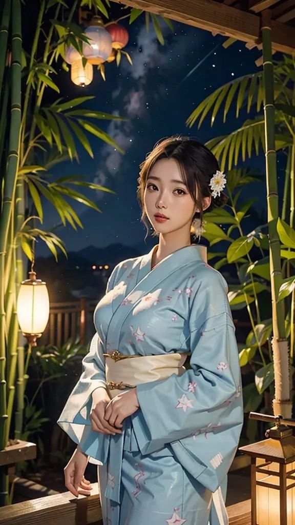 サンプル画像2:AIで巨乳美女を作ったらエロすぎた（七夕の夜はお好きですか？）(AI Beauty) [d_280626]