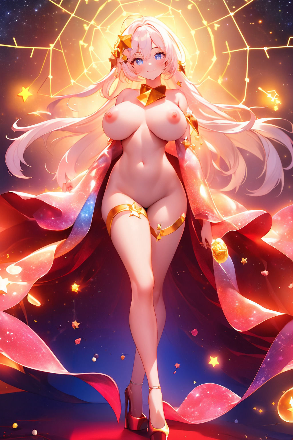 サンプル画像1:裸ハイヒールの美少女のAIイラスト集です(1124  英太) [d_280633]