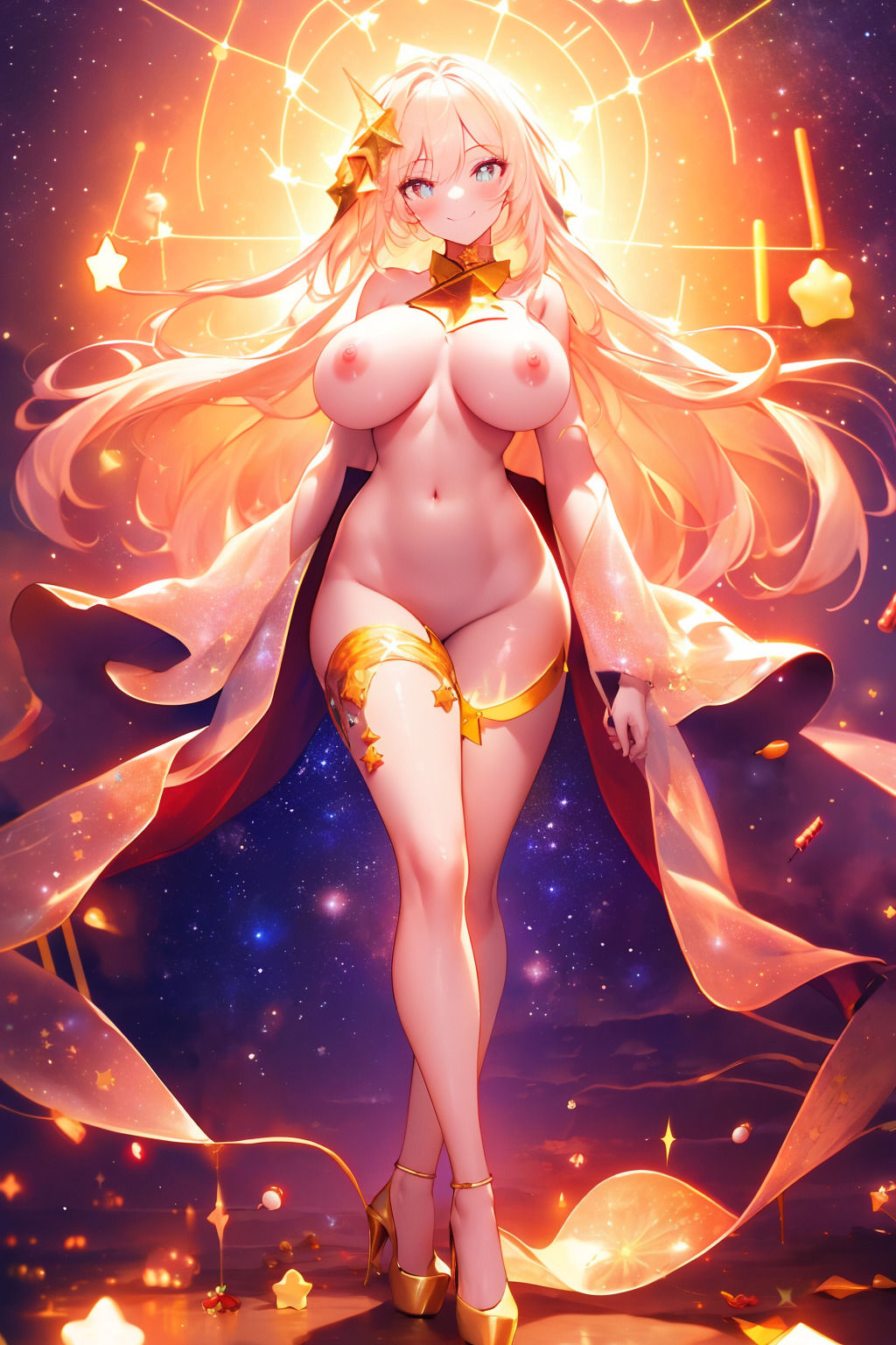 サンプル画像6:裸ハイヒールの美少女のAIイラスト集です(1124  英太) [d_280633]