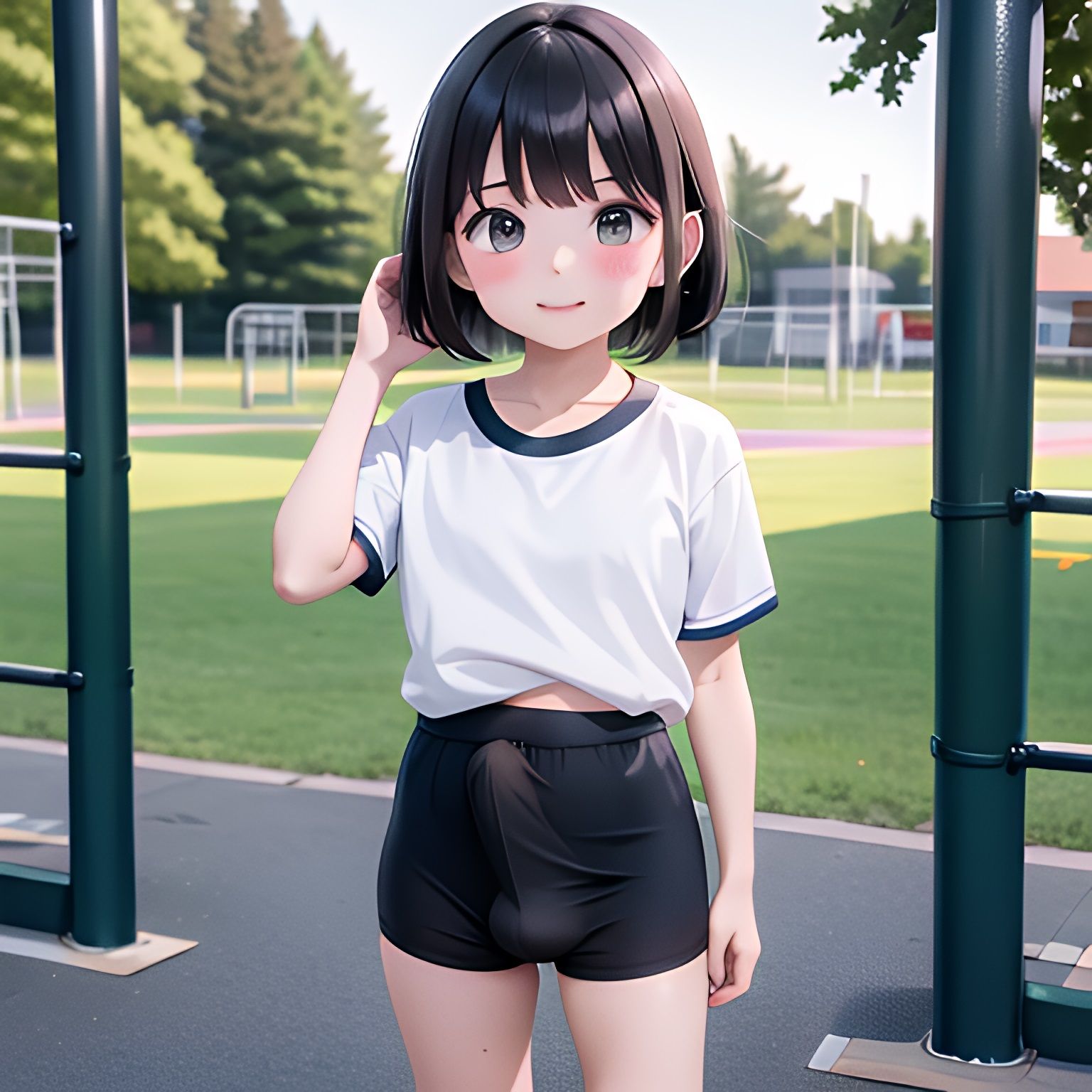 サンプル画像1:ブルマを履いた男の娘達のおちんちんもっこり画像集(ロリショタ研) [d_280662]