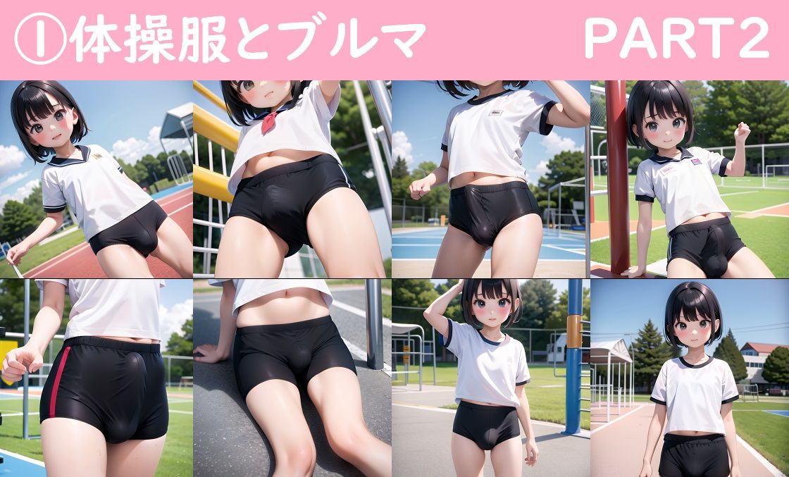 サンプル画像5:ブルマを履いた男の娘達のおちんちんもっこり画像集(ロリショタ研) [d_280662]