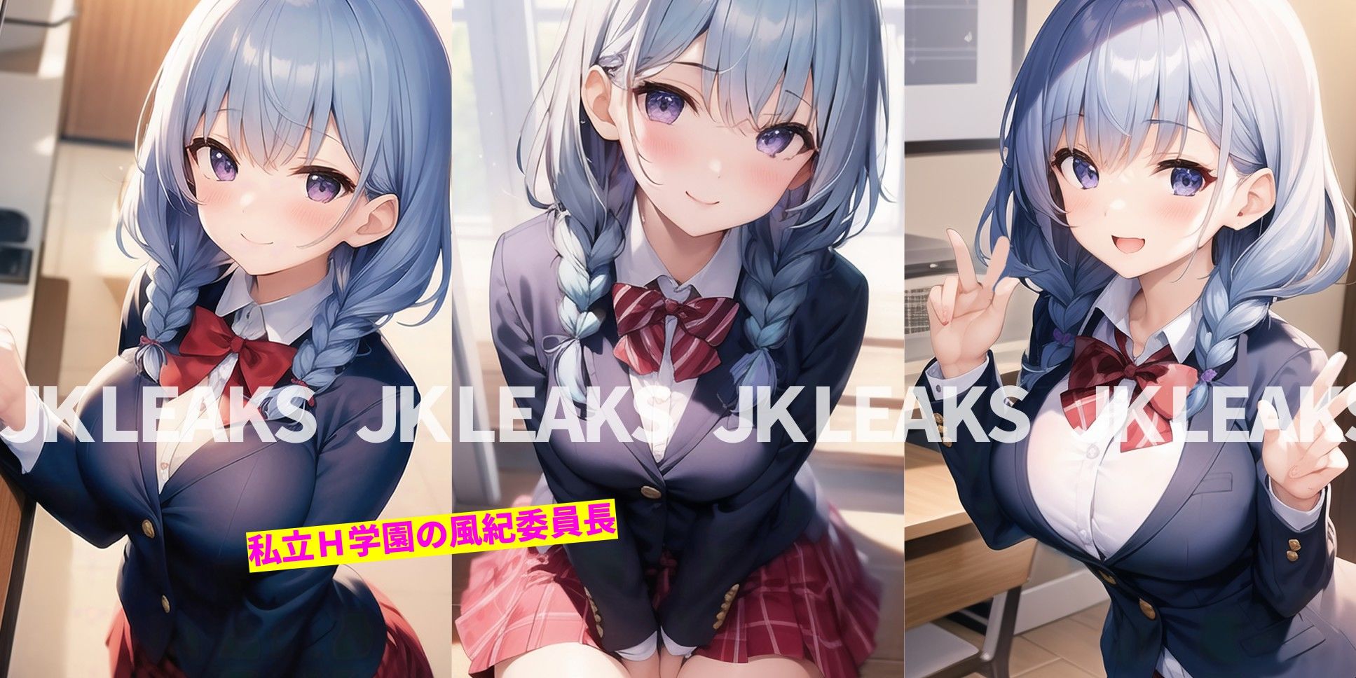 サンプル画像1:JK LEAKS 2 – Fカップ委員長編 -【AIアニメ付】(AniyA) [d_280787]