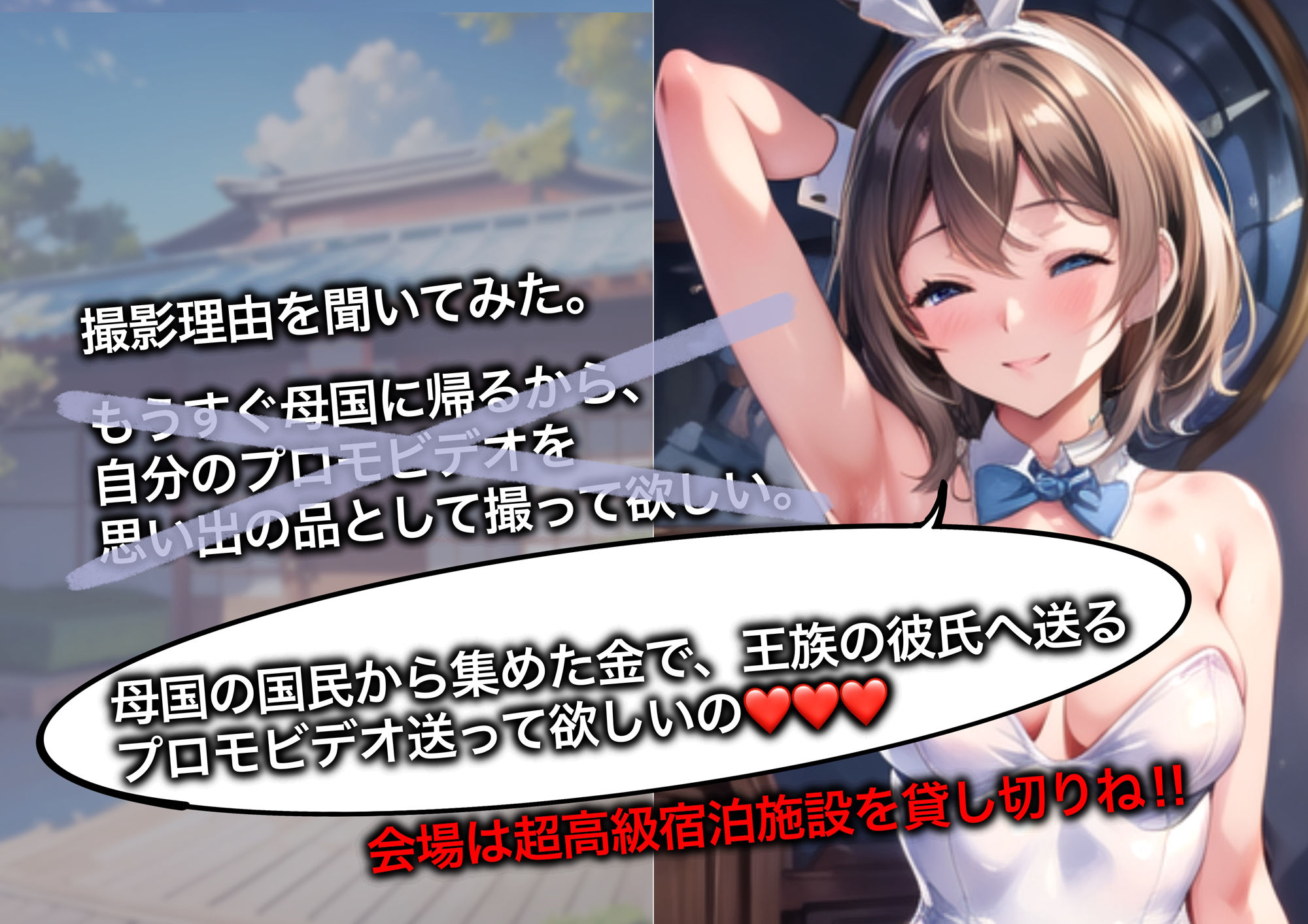 サンプル画像2:駐◯外交官の一人娘 撮影会エロCG集【AI生成】(AIプログレッシブバニー) [d_281347]