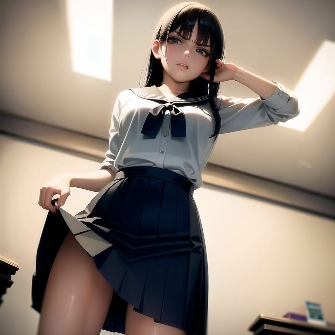 サンプル画像2:嫌悪少女2 -強●胸見せスカート捲り編-(リドル) [d_281558]