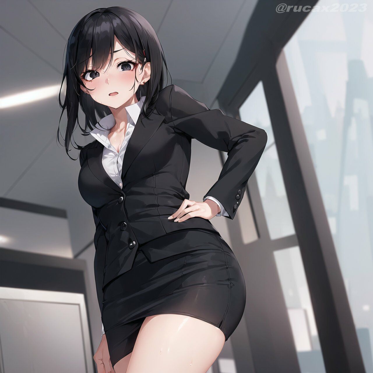 サンプル画像1:催●オフィス Vol.1:同僚のOLを催●支配してオフィスで全裸開脚させた【CG画像103枚】(ルカ企画) [d_281690]