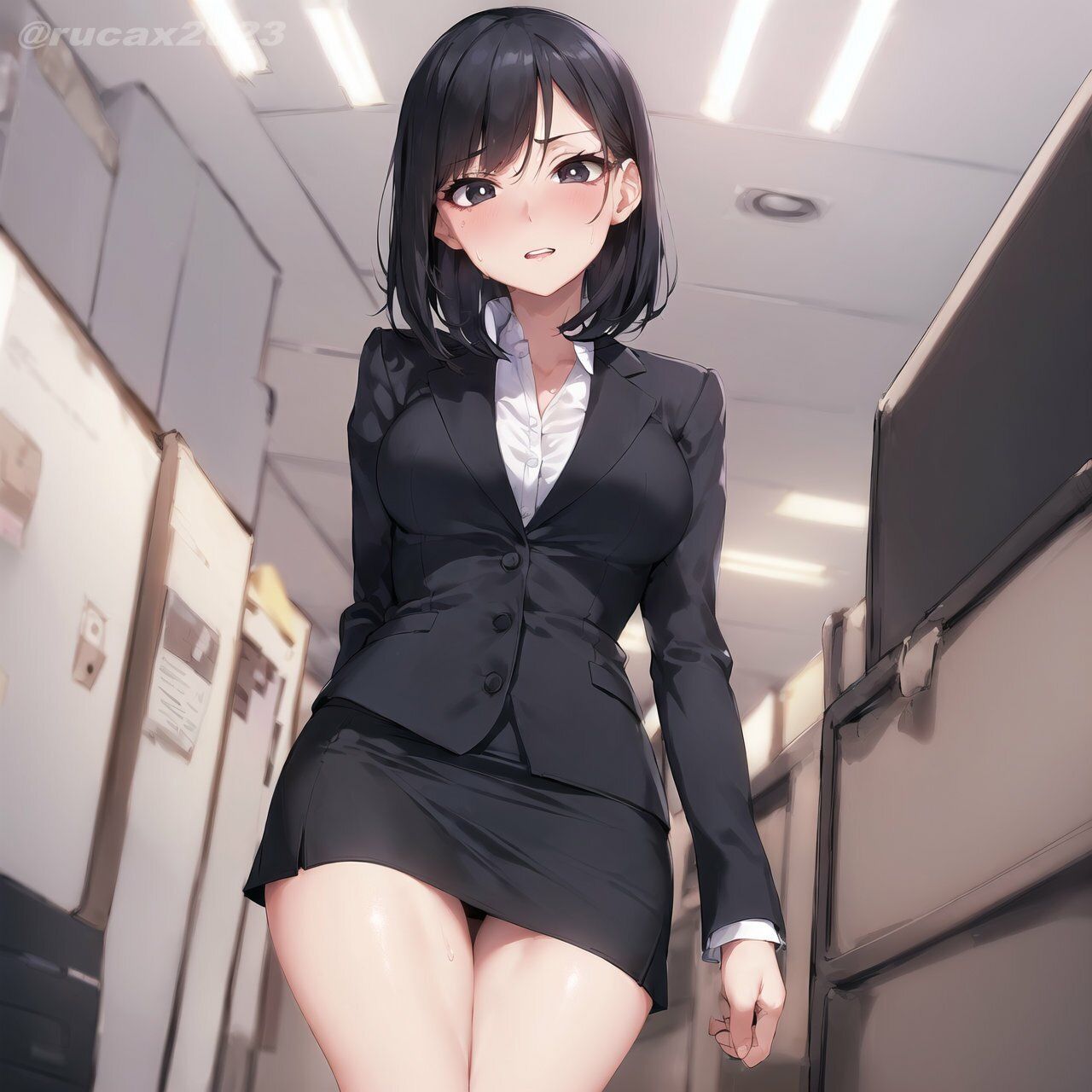 サンプル画像2:催●オフィス Vol.1:同僚のOLを催●支配してオフィスで全裸開脚させた【CG画像103枚】(ルカ企画) [d_281690]