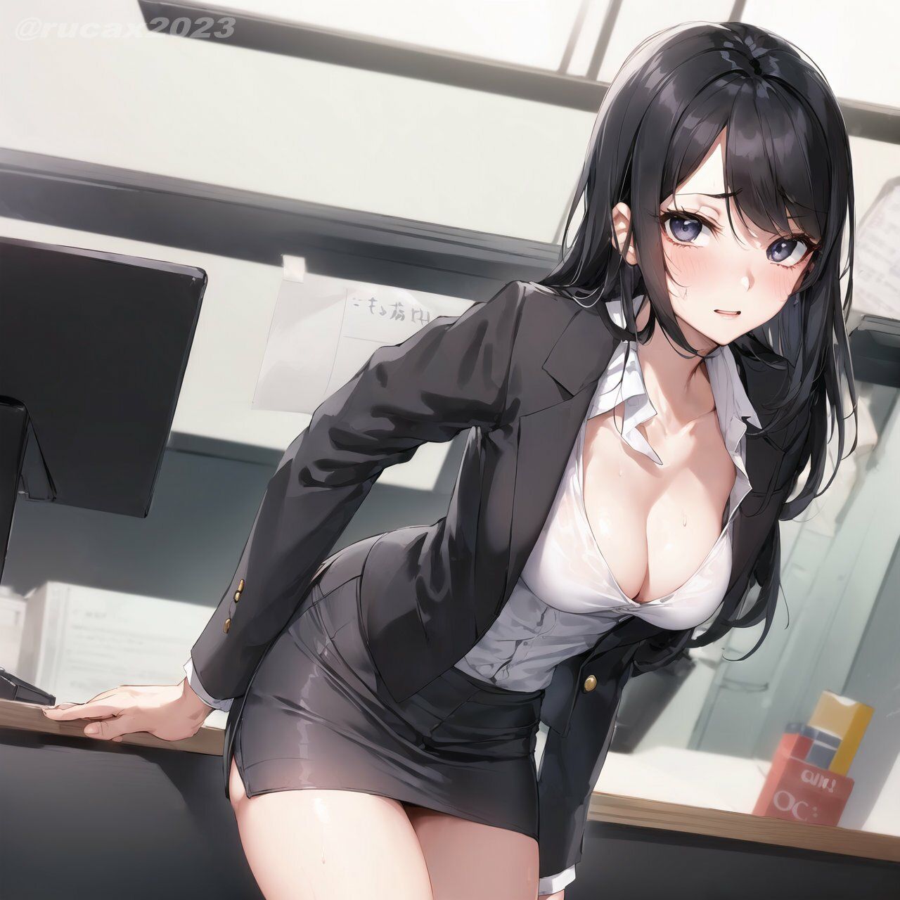 サンプル画像5:催●オフィス Vol.1:同僚のOLを催●支配してオフィスで全裸開脚させた【CG画像103枚】(ルカ企画) [d_281690]