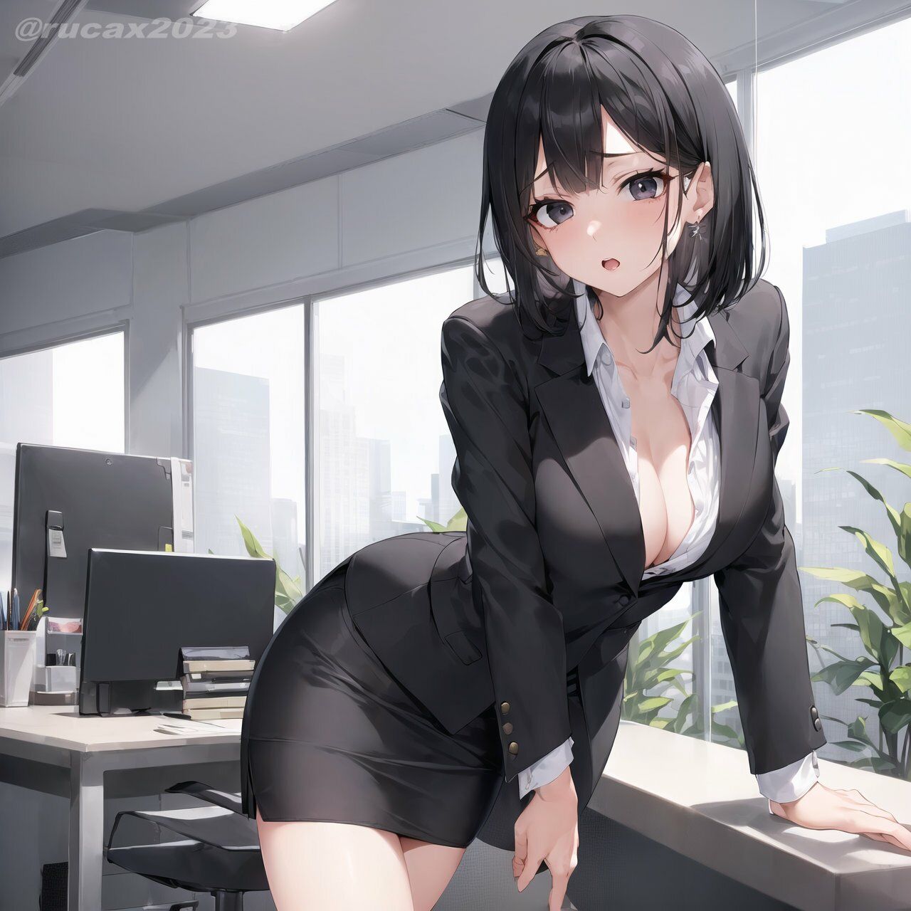 サンプル画像1:催●オフィス Vol.2:同僚のOLを催●支配してオフィスで毎日パンチラさせた【CG画像120枚】(ルカ企画) [d_281691]