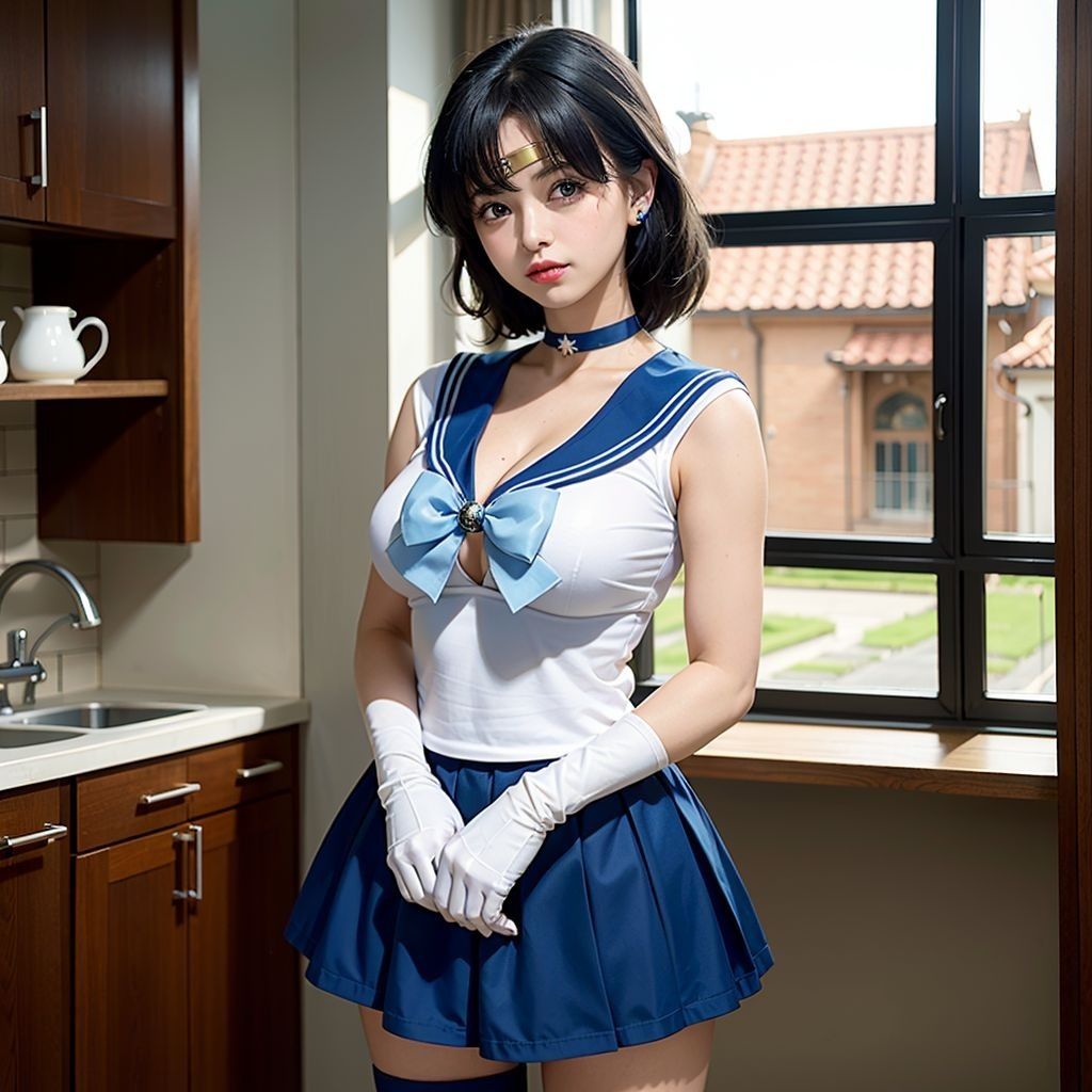 サンプル画像1:【実写化】セーラー〇ーン スーパーセーラー マーキュリーと朝までセックス(きゃんでぃー) [d_281729]