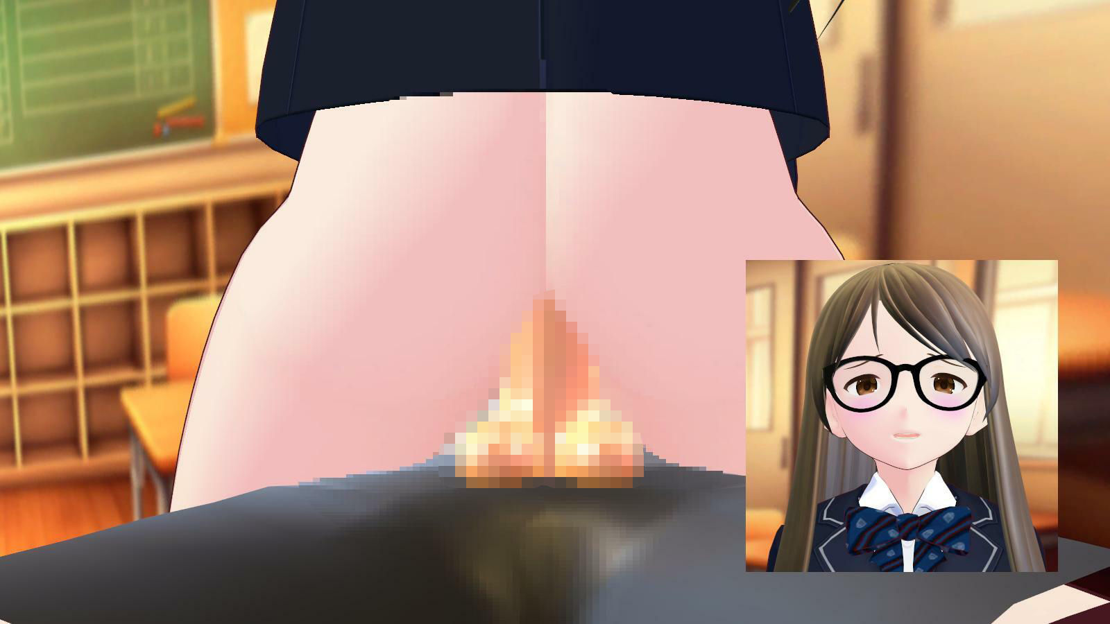 サンプル画像3:放課後の教室で着衣セックス配信するメガネ女子！(乳揺れ愛好会) [d_281905]