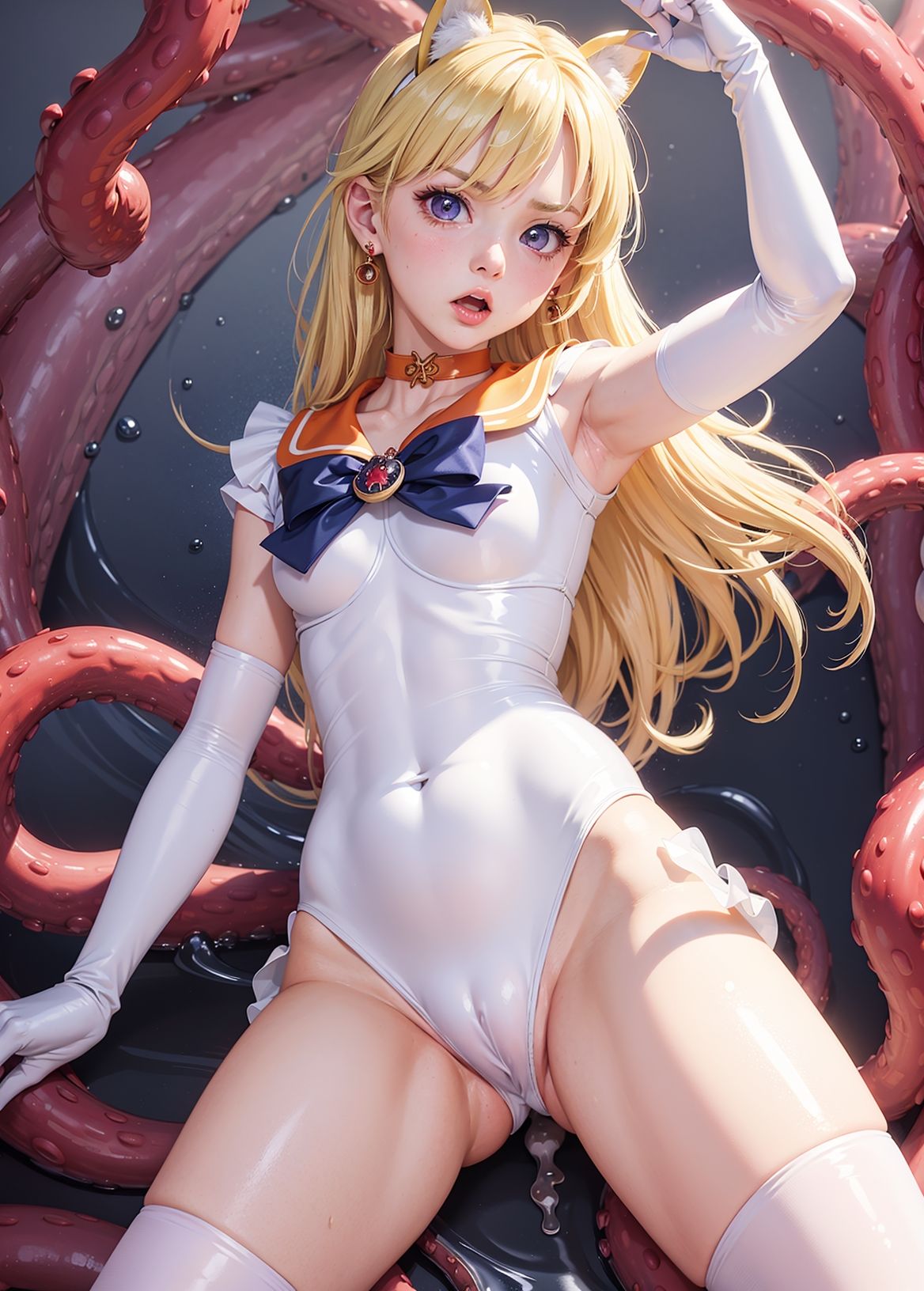 サンプル画像2:セーラー戦士風レオタード水着えっち(フェティシズム) [d_282125]