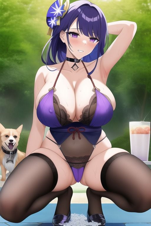 サンプル画像6:雷電将軍はあなたの性欲オナペット〜露出プレイで爆乳ご奉仕いたします〜(五月雨れいん) [d_282218]