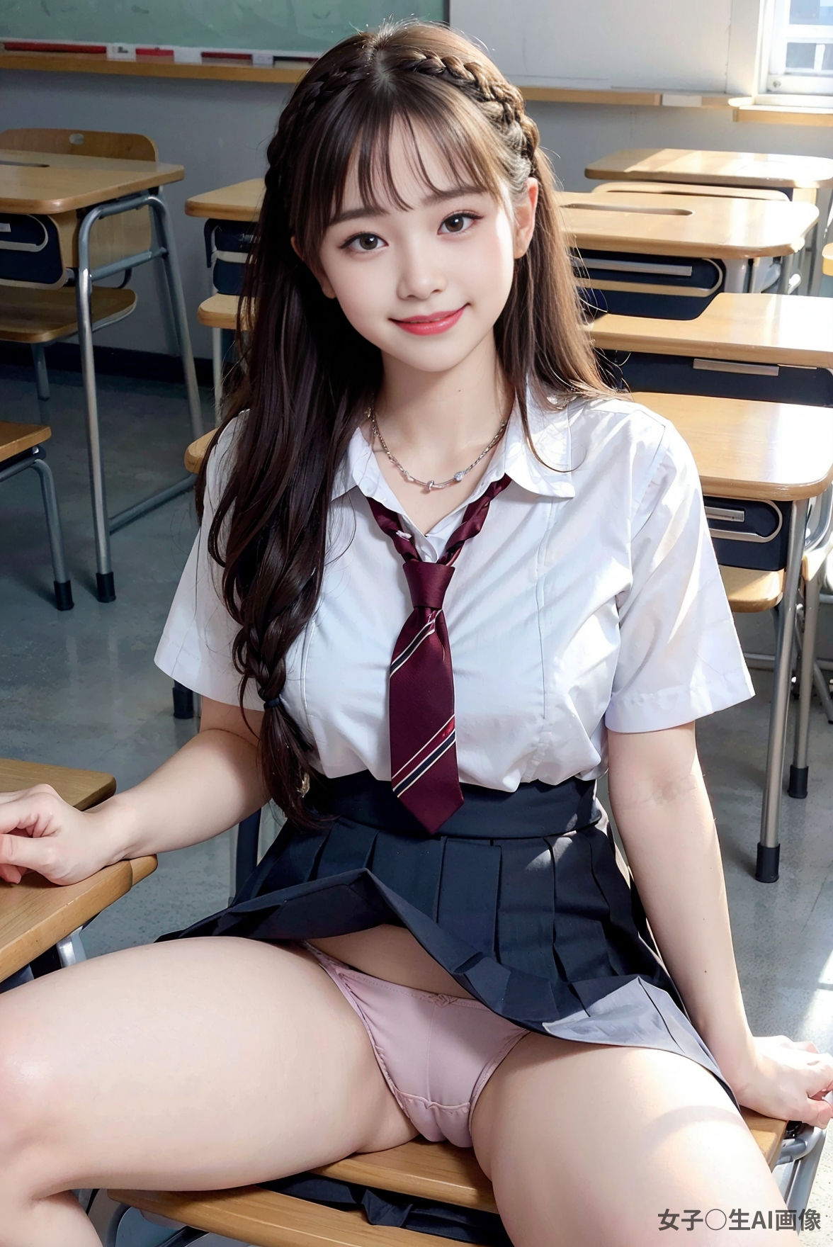 サンプル画像2:【制服露出】エッチな女子校生の日常【Vo.3】(女子○生AI画像) [d_282261]