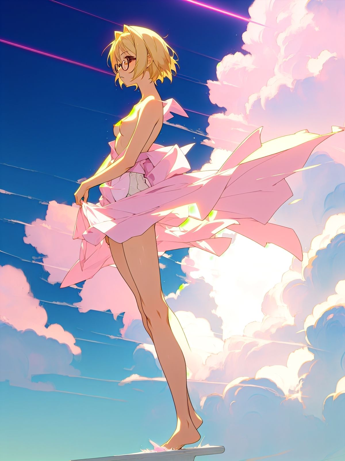 サンプル画像5:金髪眼鏡少女の夏のひと時。(UnderLover) [d_282274]