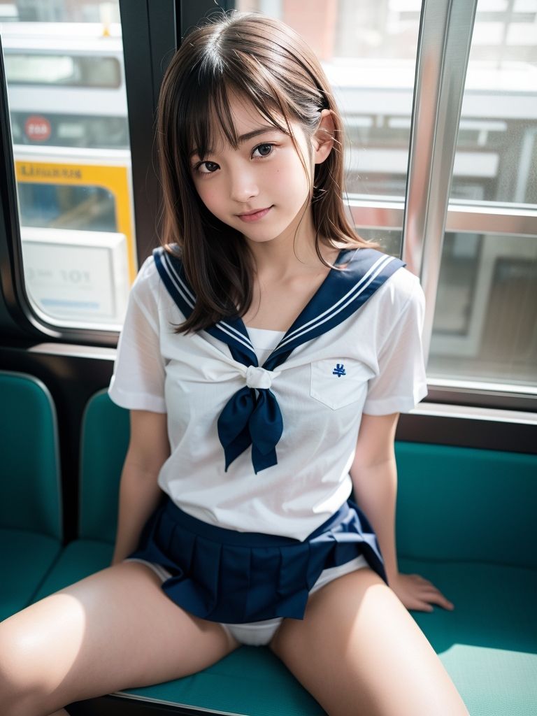 サンプル画像3:始発パンチラ少女(みみた産業) [d_282302]