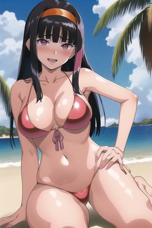 サンプル画像2:黒髪美少女のビーチヌード！！(デュプリカレウス) [d_282572]