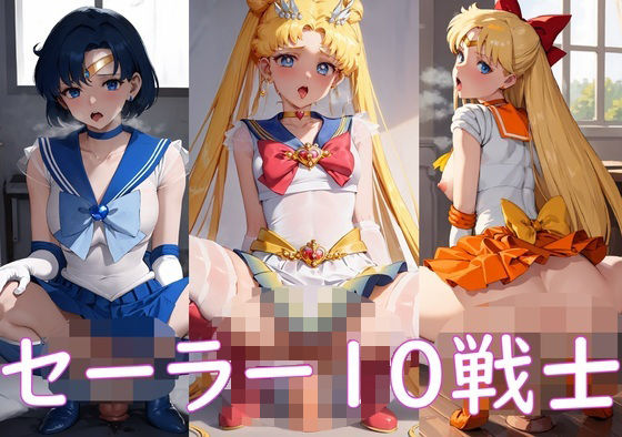 【美少女戦士セーラームーン 同人】セーラー戦士ディルドまたがりCG集