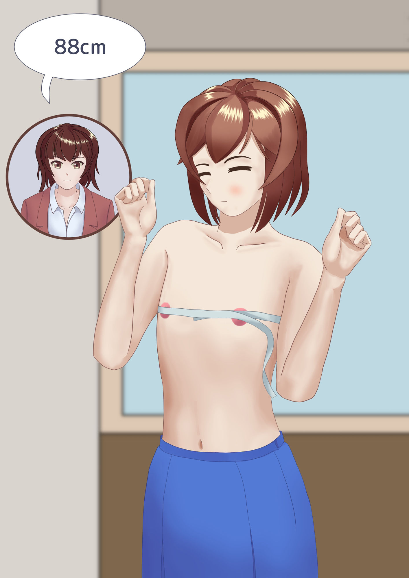 サンプル画像5:身体測定の日に体操服を忘れてしまった男の娘のお話(TrapCat香房) [d_282773]