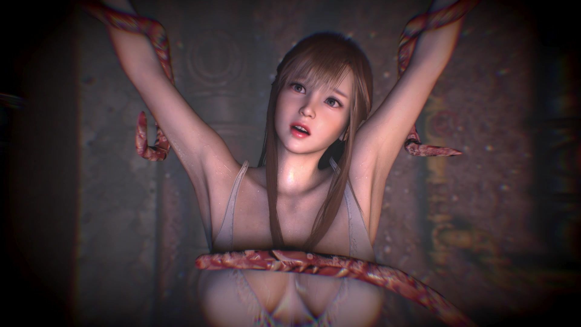 サンプル画像1:拘束されて触手に凌●される美乳美女(NeKoLo Studio) [d_282785]