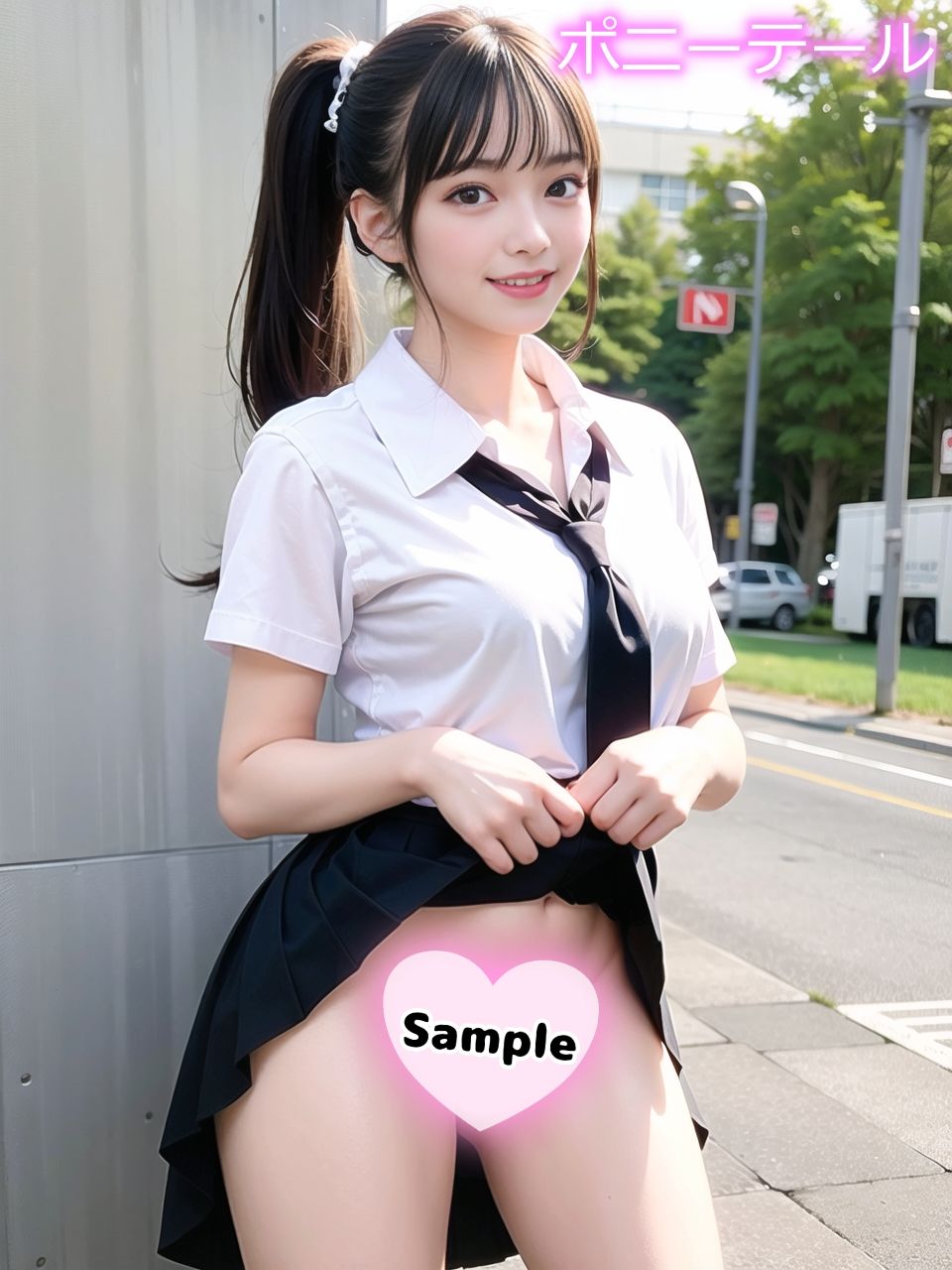 サンプル画像5:美少女JKノーパンおまんこ丸見えたくし上げ 【Vol.1】(えいあい堂) [d_282952]